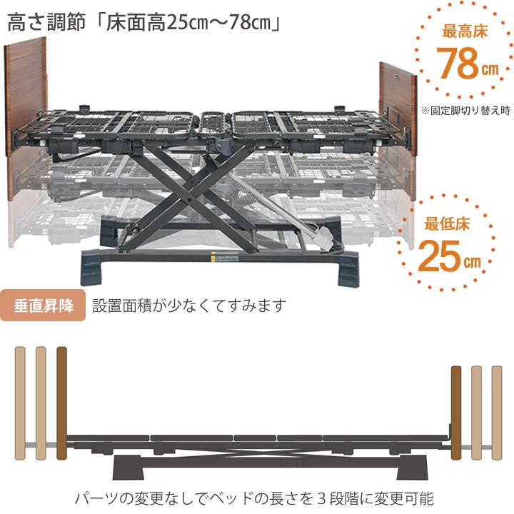 Platz（介護用品） - 介護寝台 3原動機 電動 ヨカロ 第一義的寝台 在宅介護用寝台 YOCARO 脂ゲーム盤 マットレス プラッツ 介護用ベット 小入れもの P116-31AD P116-32AD