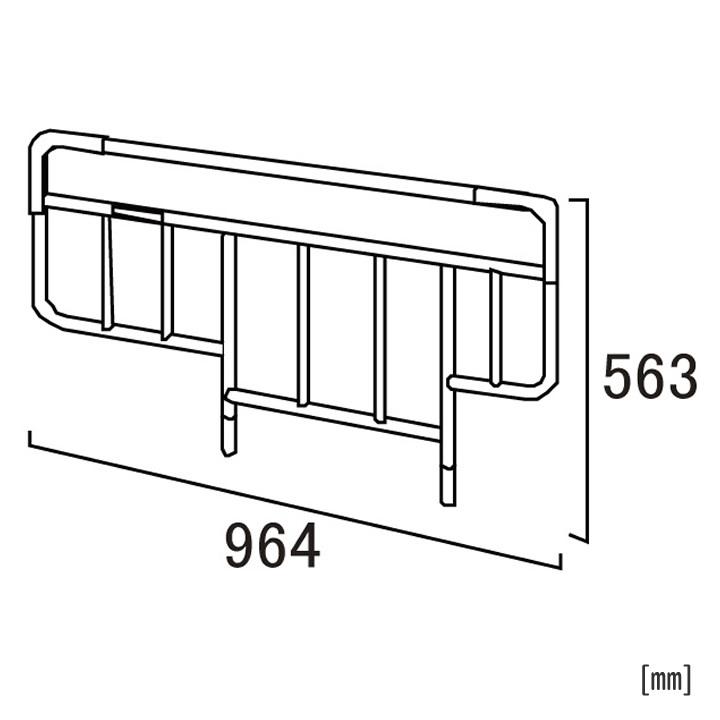 パラマウントベッド（PARAMOUNT BED） ベッドサイドレール 標準タイプ
