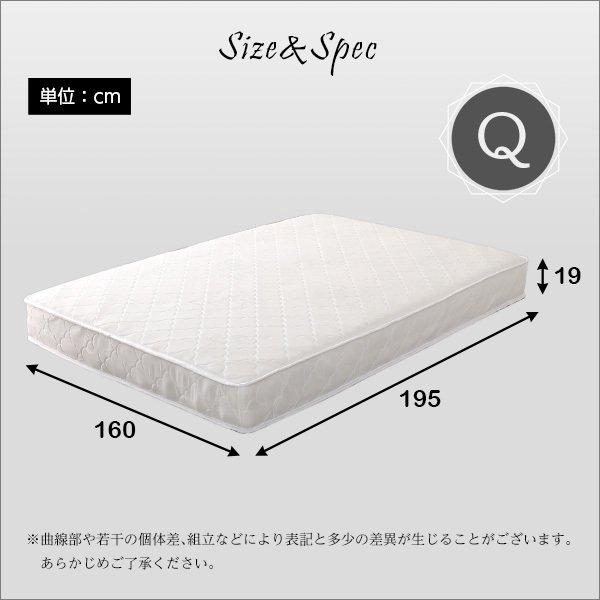 マットレス 〔クイーンサイズ〕 ポケットコイルマットレス ロール梱包片面仕様｜bed-lukit｜03