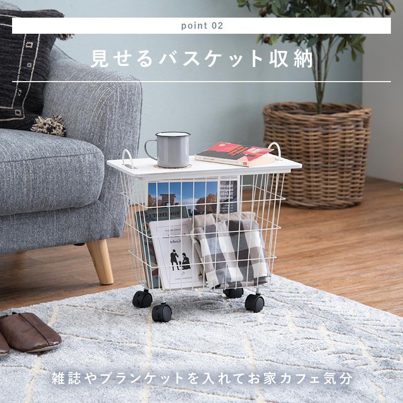 キャスター付きラック 1段 〔幅45×奥行23.5×高さ42cm〕 完成品｜bed-lukit｜04