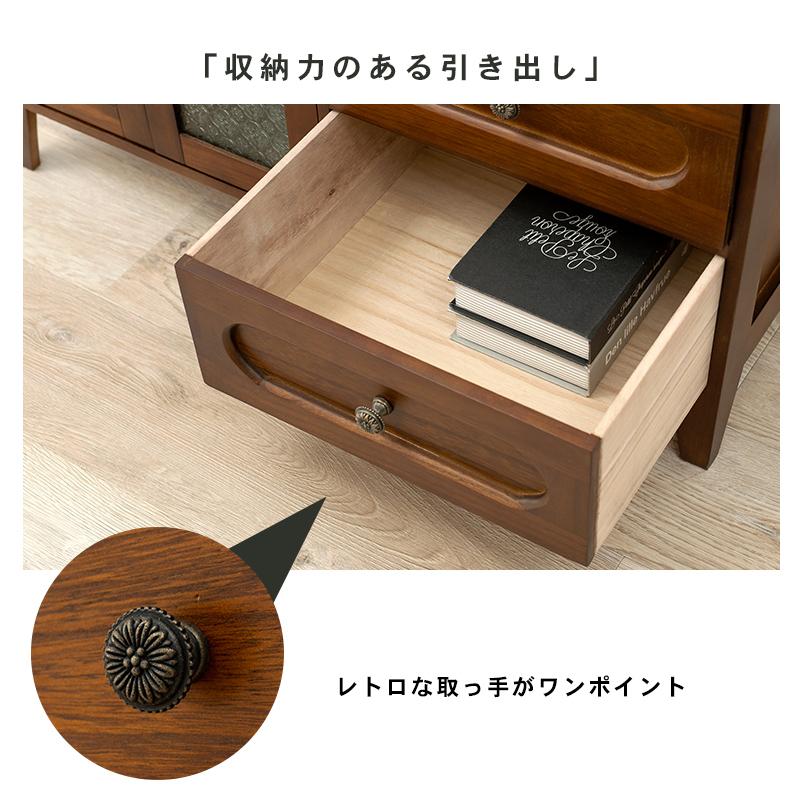 テレビ台 開き扉 レトロ調 〔幅90×奥行40×高さ45cm〕 完成品｜bed-lukit｜06