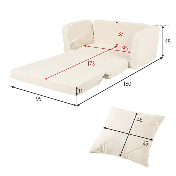 ⭐︎ ソファベッド　ソファー　ベッド　引っ越し　一人暮らし　家族　⭐︎ ≪ZIP!とぼる部屋で紹介≫ ヒナに転生(R) 3way ソファベッド 18