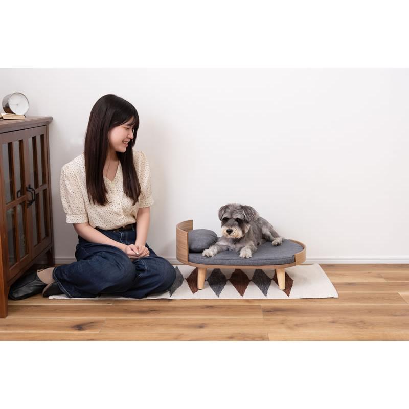ペットベッド 洗える クッション付き 枕付き 木製 かわいい おしゃれ 曲線 カバーリング 安い 犬 猫_10