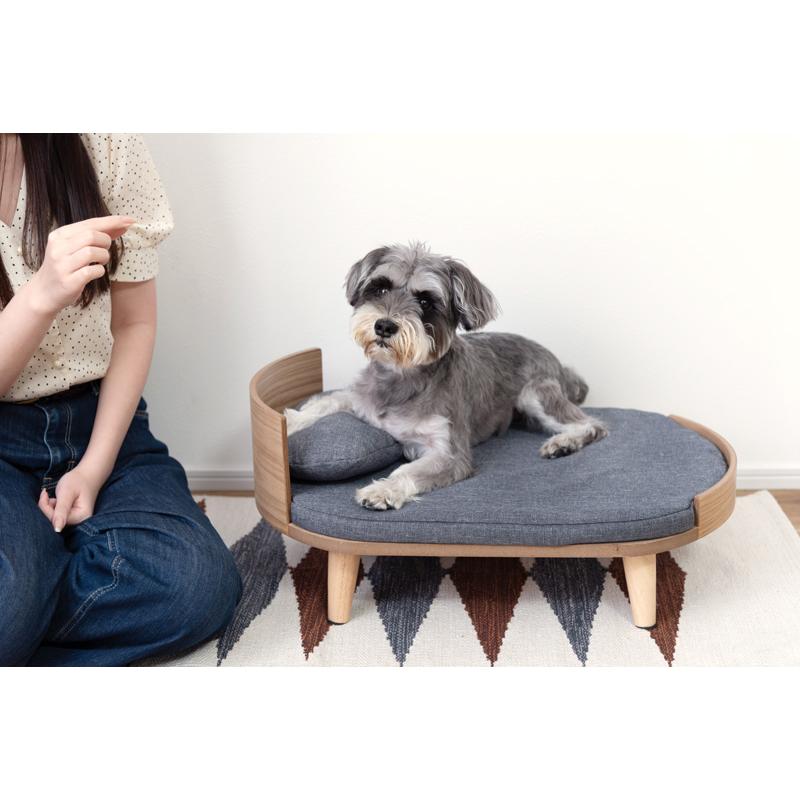 ペットベッド 洗える クッション付き 枕付き 木製 かわいい おしゃれ 曲線 カバーリング 安い 犬 猫_6