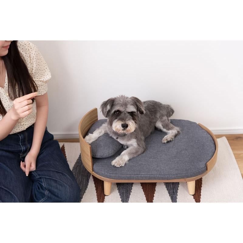 ペットベッド 洗える クッション付き 枕付き 木製 かわいい おしゃれ 曲線 カバーリング 安い 犬 猫_7