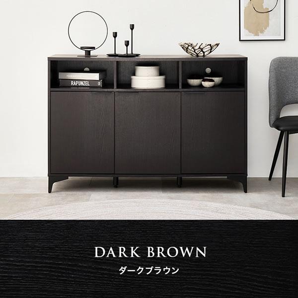 キャビネット 収納棚 テレビ台 120cm オープン棚 扉付き収納 可動棚 大容量_3