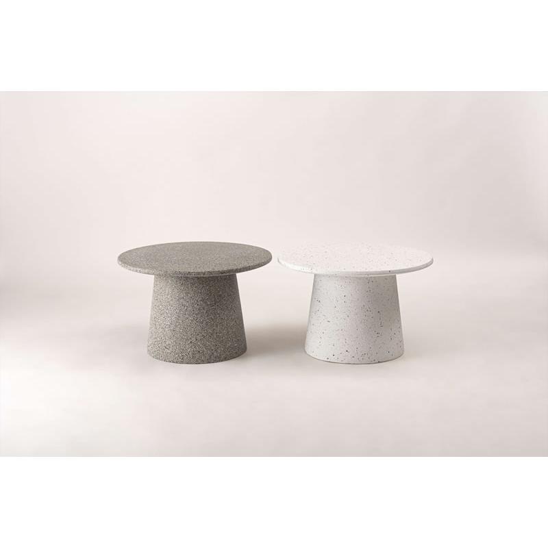 テラゾー柄 ローテーブル 丸型 60cm サイドテーブル センターテーブル