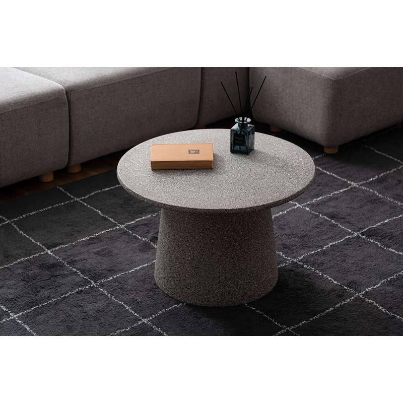 テラゾー柄 ローテーブル 丸型 60cm サイドテーブル センターテーブル