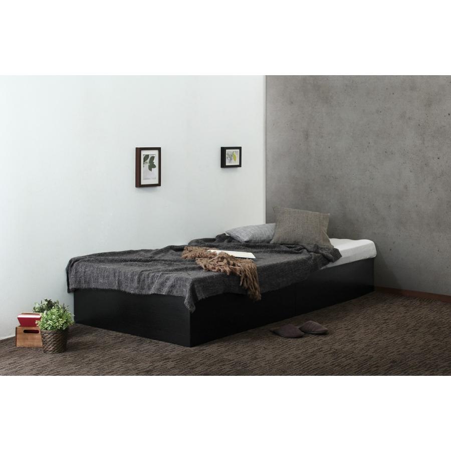 ベッド フレーム おしゃれ ヘッドレス 安い 大容量 床下収納 シンプル 木目柄 Hector bed01965ベッド通販ドットコム
