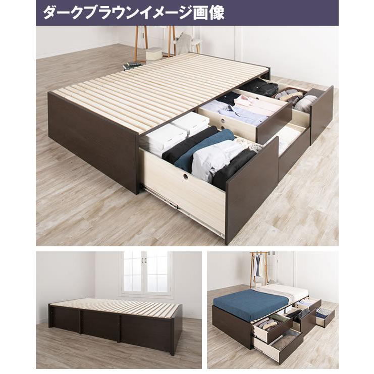 奥深引き出し セミオーダー収納ベッド｜日本製ヘッドレスタイプ｜圧迫