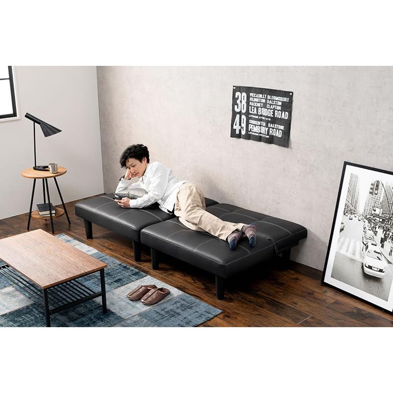 ソファベッド 分割 ソファーベッド 4Way 安い セパレート ロータイプ 広い お買い得 PVC レザー ブラック ソファベッド 分割 ソファーベッド 4Way 安い セパレート ロータイプ 広い お買い得 PVC レザー ブラック