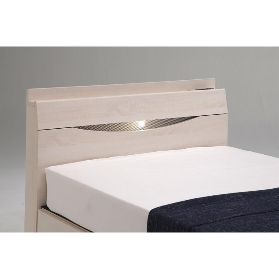 ベッド チェストベッド シングル 安い すのこ仕様 大容量収納 LED照明 