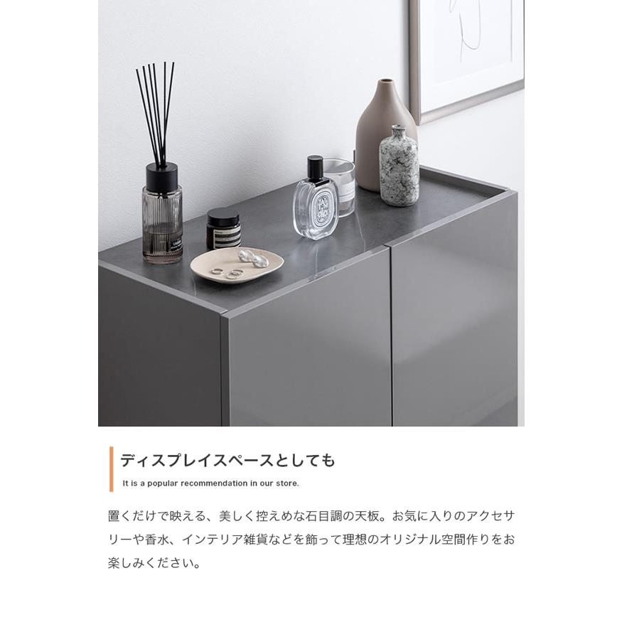 鏡面 チェスト キャビネット 幅70 おしゃれ ホワイト 白 グレー LEG