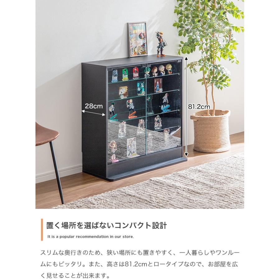 ガラスキャビネット 大容量コレクションケース コレクションボード