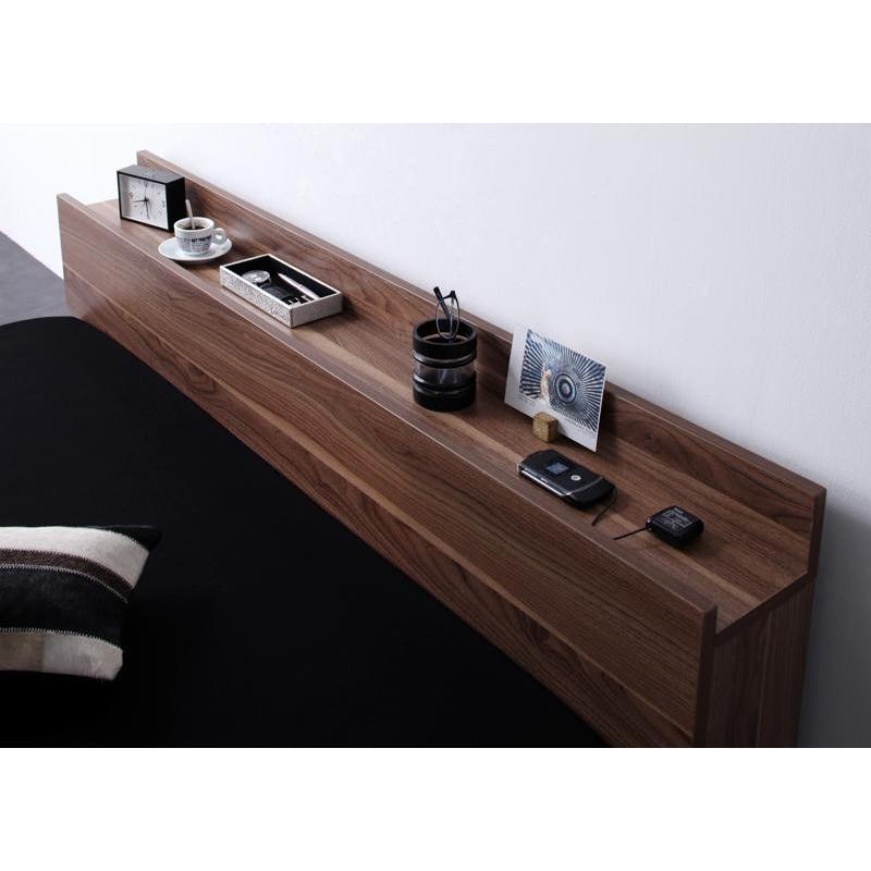 フロア ベッド 安い シングル セミダブル ダブル W.coRe ダブルコア 棚