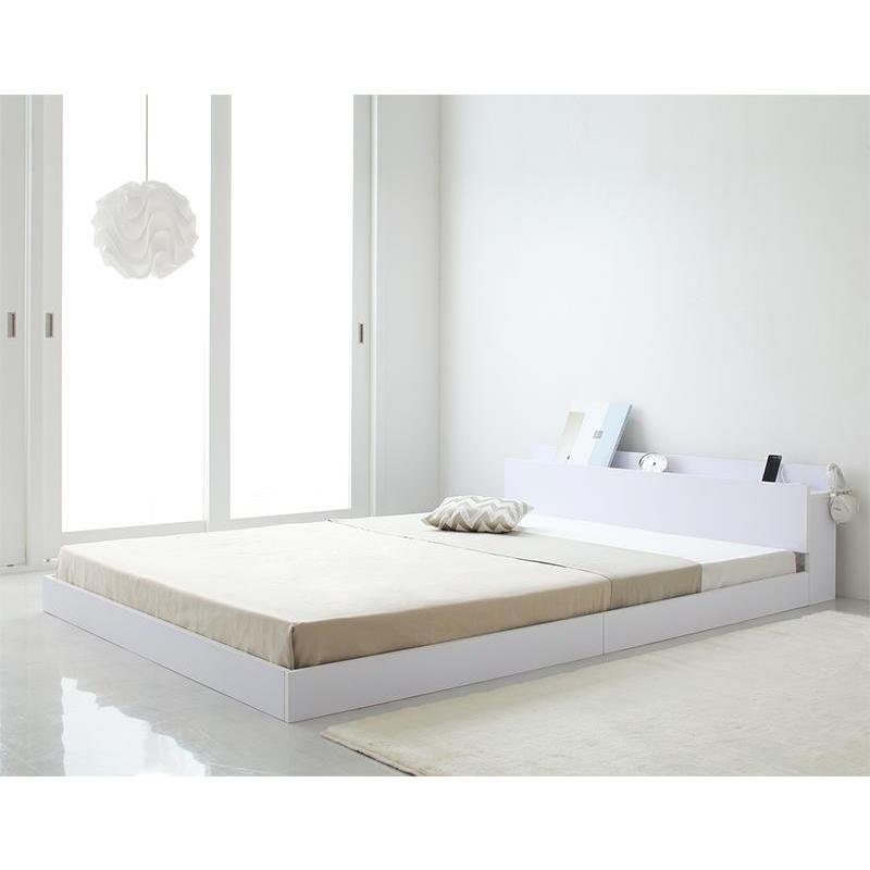 ホワイト フロアベッド 白い 激安ベッド Ideal アイディール 棚 コンセント付き Floor Bed ベッド通販ドットコム 通販 Yahoo ショッピング