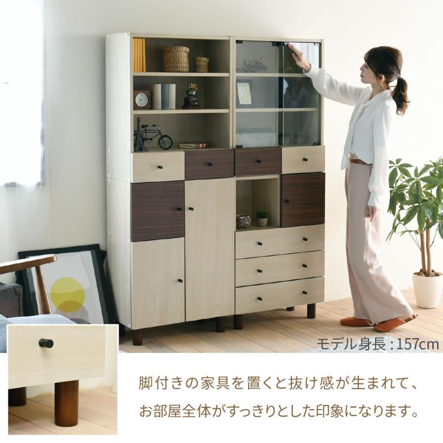 FMB-0004 チェスト 幅60 奥行30 キャビネット 扉付き 木製 おしゃれ ナチュラル リビング収納 引き出し 衣類収納の画像