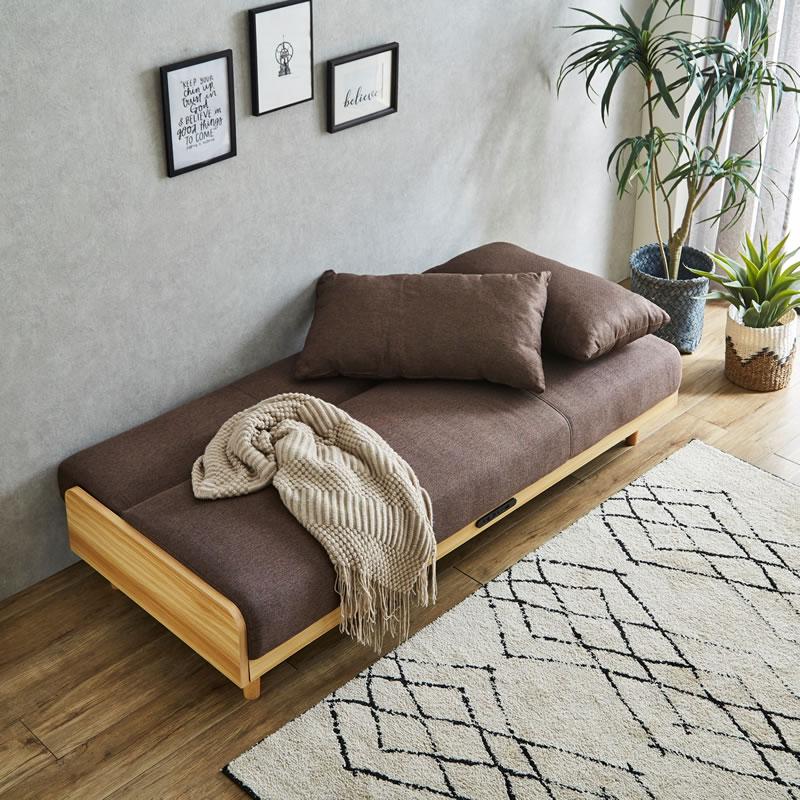 ソファーベット おしゃれ ソファーベッド ナチュラル モダン 2口