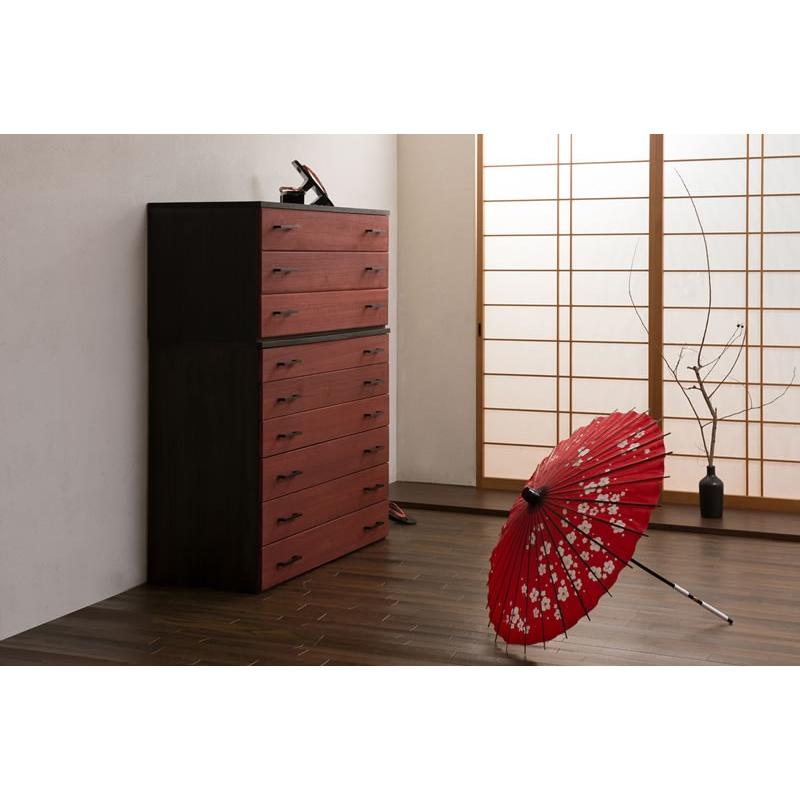 桐箪笥 6段 日本製 完成品 朱雀 着物収納 幅98cm 木製タンス identity