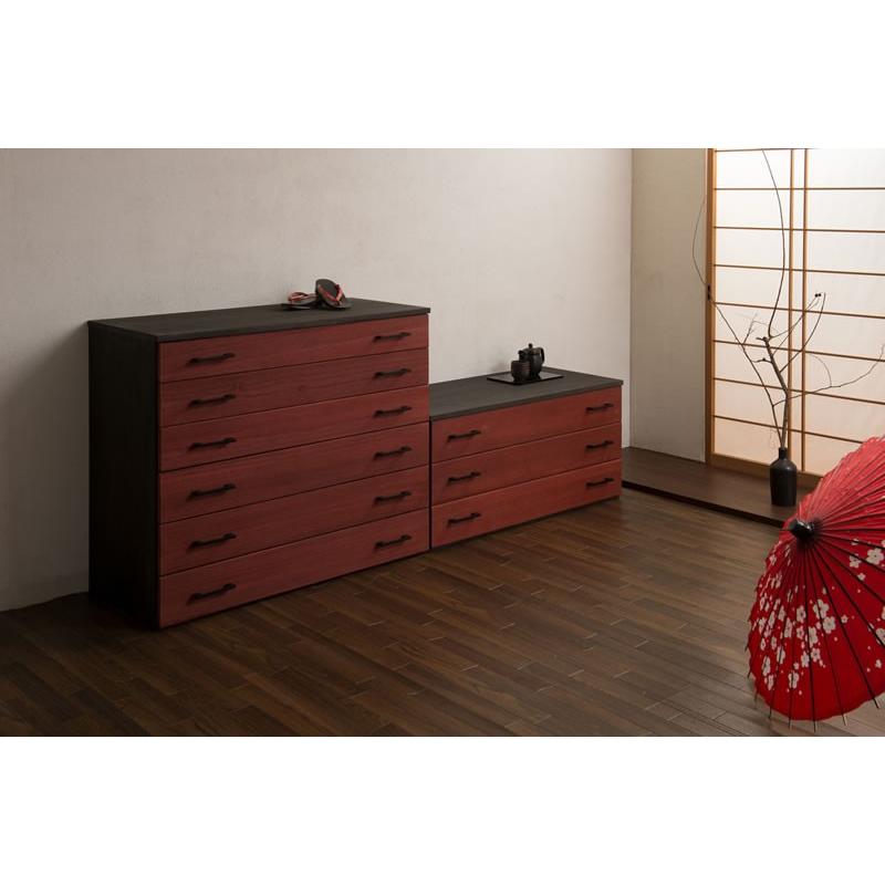 タンス 安い おしゃれ 収納 桐 木製 日本製 完成品 着物用 朱雀 6段 幅