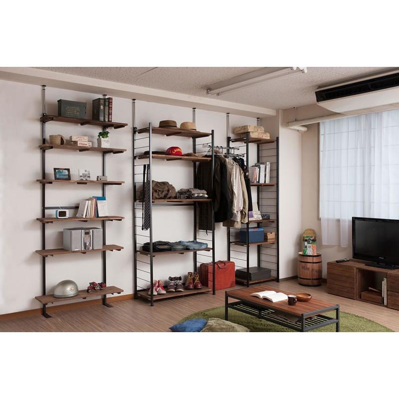 突っ張り 棚 スリム 収納棚 ディスプレイラック 突っ張りラック 国産