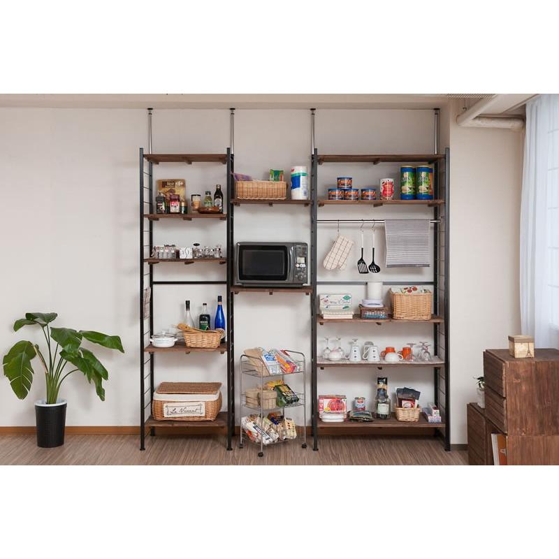 ハンガーラック 突っ張り 棚 壁面収納 間仕切り 洋服掛けラック 日本製