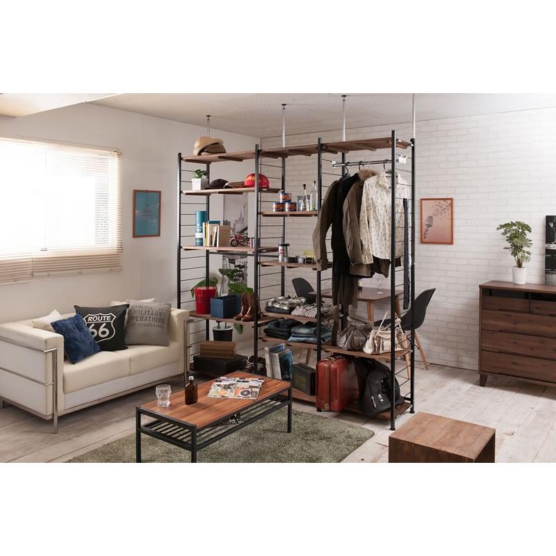 ラック 棚 スチール 突っ張り棚 スリム おしゃれ 壁面収納 間仕切り