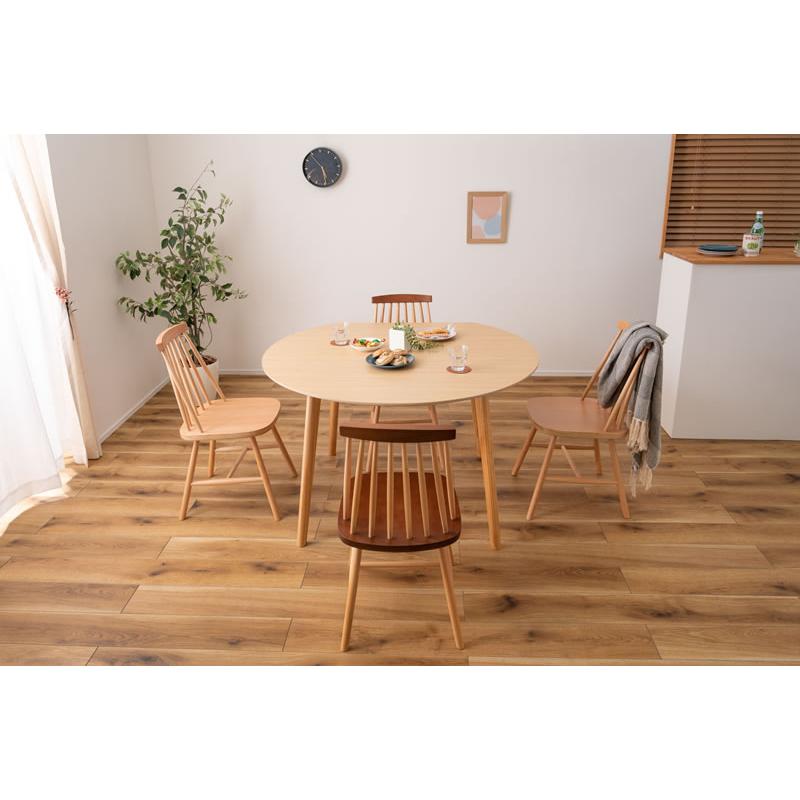 ナチュラルなラウンドテーブル Marble Round Table White (Natural Wood) / マーブルラウンドテーブル