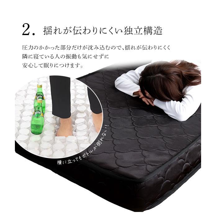 ポケットコイルマットレス ダブル Dサイズ 圧縮ロール梱包 折りたたみ