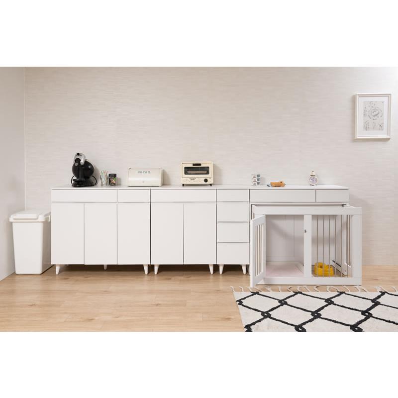 ペットゲージ リビング ペットサークル 収納 チェスト キャビネット