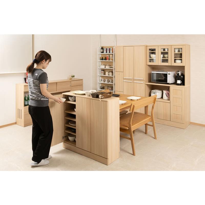 キッチン棚 カップボード 幅90cm 高さ179.5cm 食器棚 レンジ台 北欧 キッチン収納_8