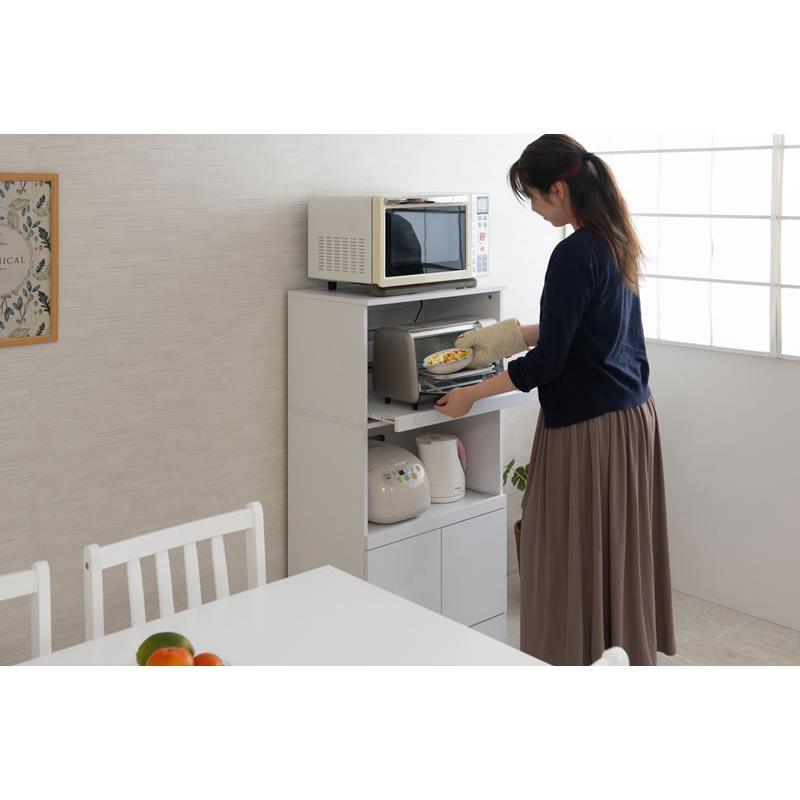 レンジ台 幅60cm 奥行40cm 高さ118cm 大型レンジ対応 家電収納 北欧 レンジボード キッチン収納