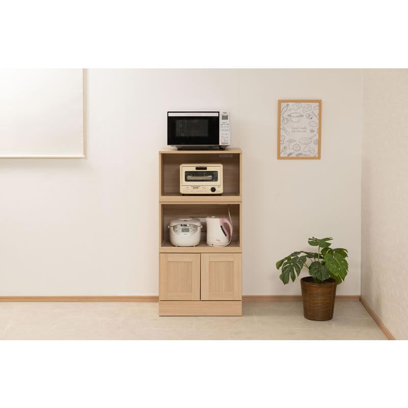レンジ台 幅60cm 奥行40cm 高さ118cm 大型レンジ対応 家電収納 北欧 レンジボード キッチン収納