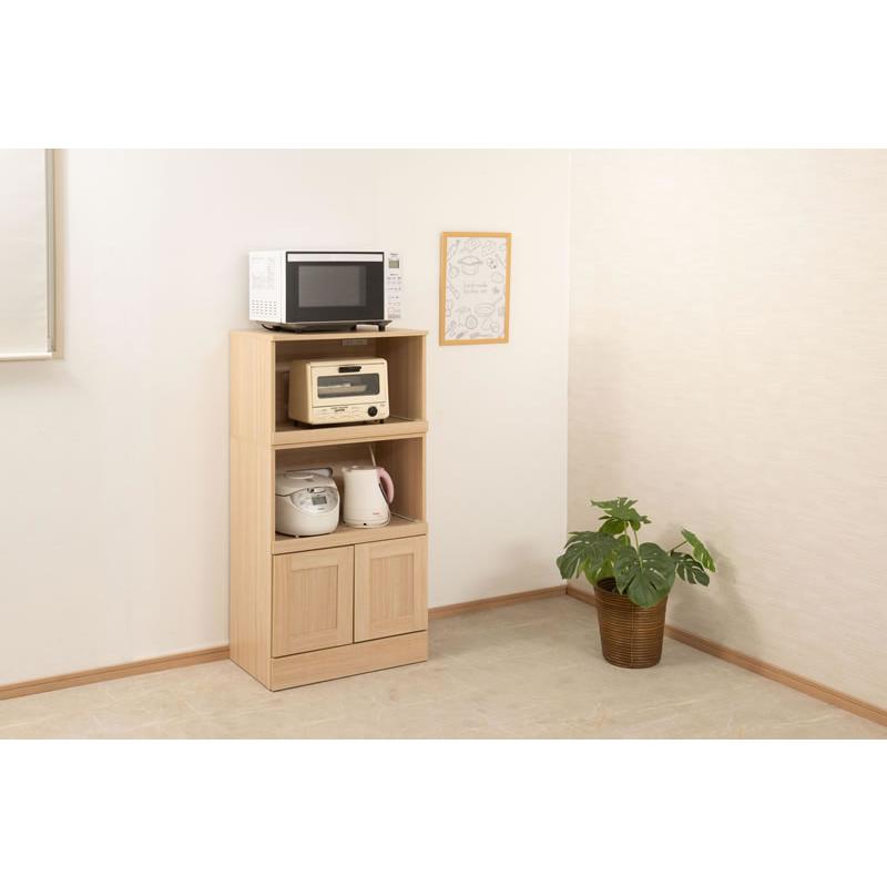 レンジ台 幅60cm 奥行40cm 高さ118cm 大型レンジ対応 家電収納 北欧 レンジボード キッチン収納