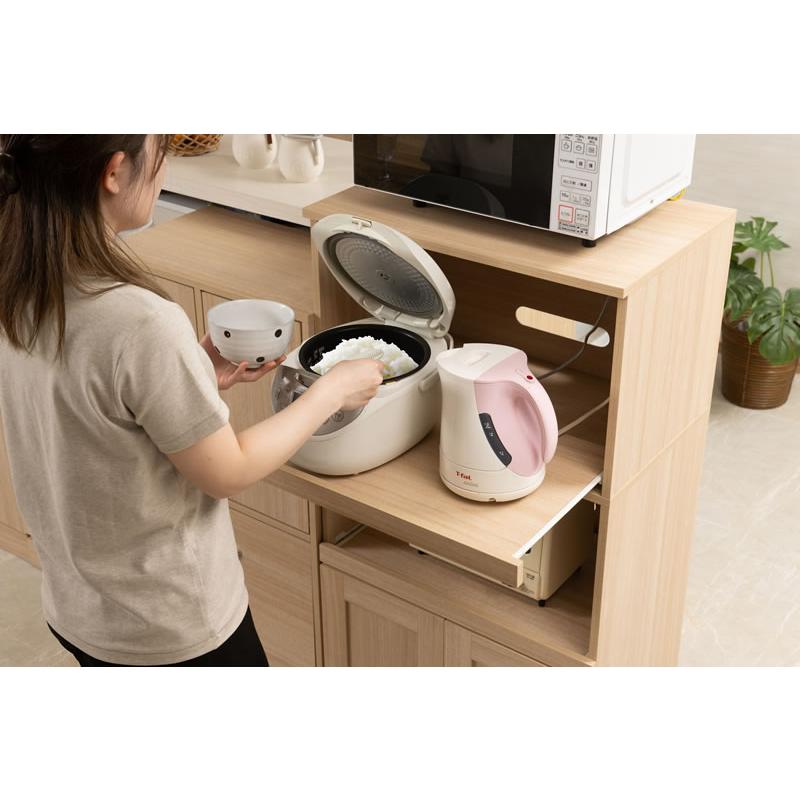 レンジ台 幅60cm 奥行40cm 高さ118cm 大型レンジ対応 家電収納 北欧 レンジボード キッチン収納