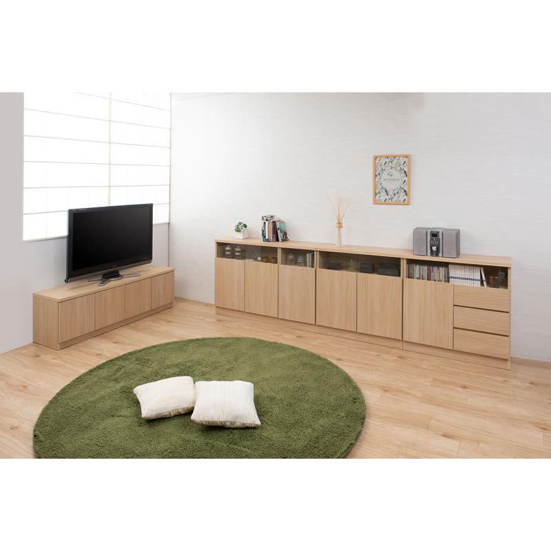 ナチュラルウッド 6段キャビネット ガラス窓付き ナチュラルウッド 6段キャビネット ガラス窓付き ナチュラルウッド 6段