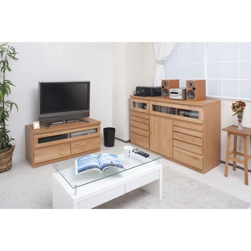 電話台 おしゃれ キャビネット 木製チェスト幅45cm 天然木 アルダー 国産 完成品 北欧風 ナチュラル