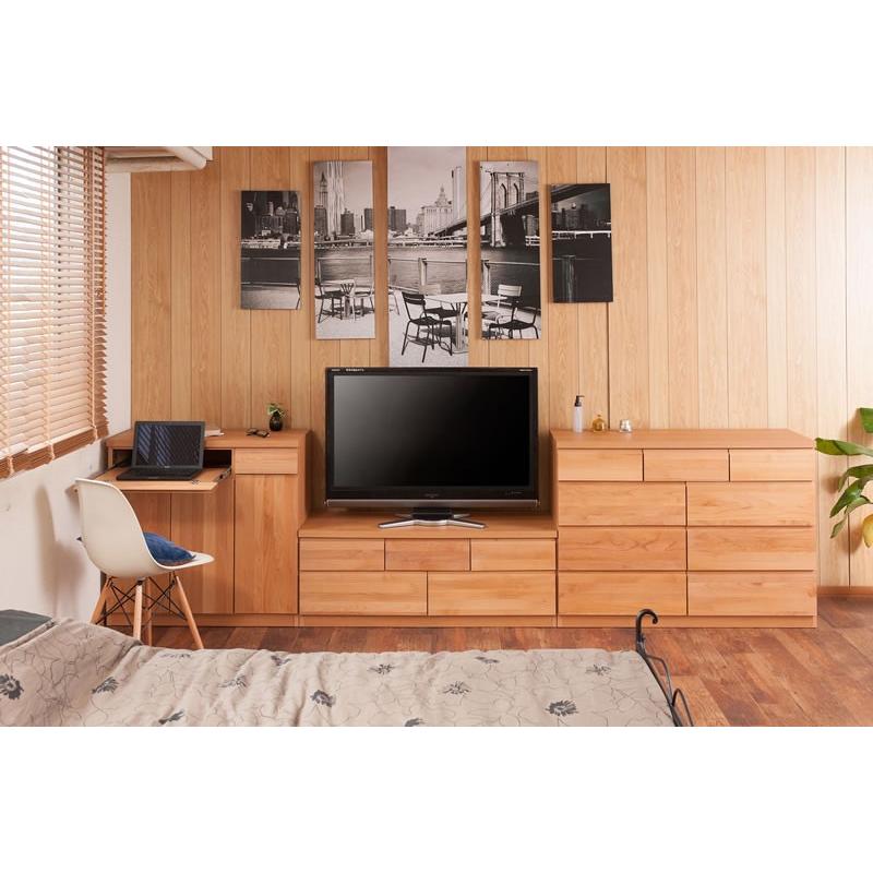 PCデスク キャビネット プリンター台 幅60cm 天然木 アルダー 国産 完成品 北欧風 おしゃれ ナチュラル