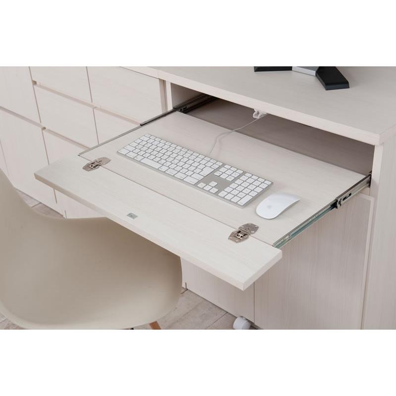 キャビネット 収納 パソコンデスク 完成品 日本製 強化紙 モダン