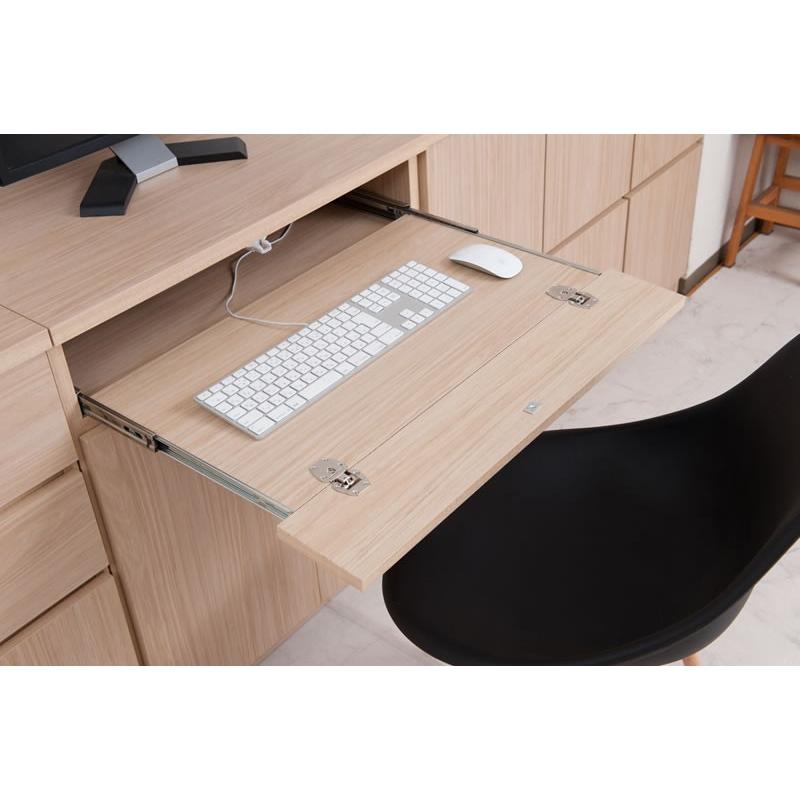 キャビネット 収納 パソコンデスク 完成品 日本製 強化紙 モダン