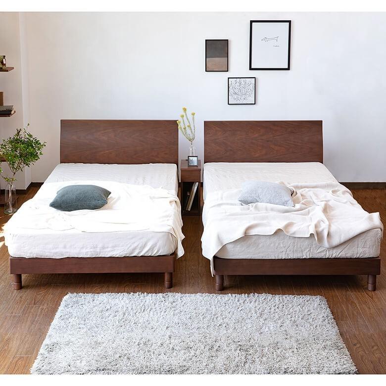 ベッド シングル 木製 組立設置無料 2段階 高さ調整 カルディナ