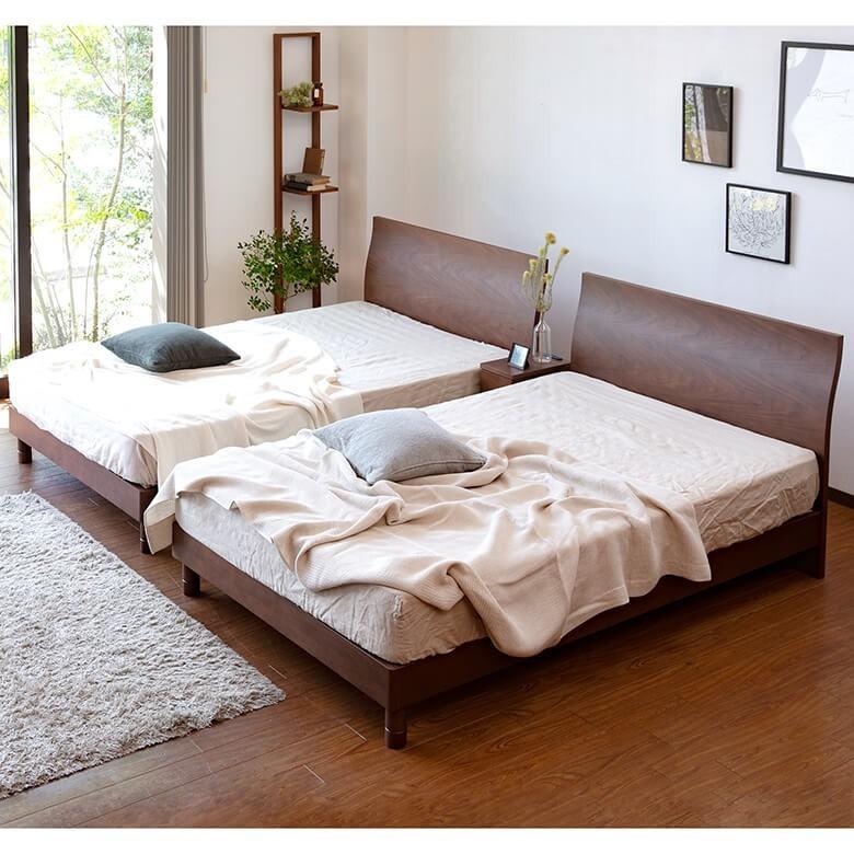 ベッド シングル 木製 組立設置無料 2段階 高さ調整 カルディナ