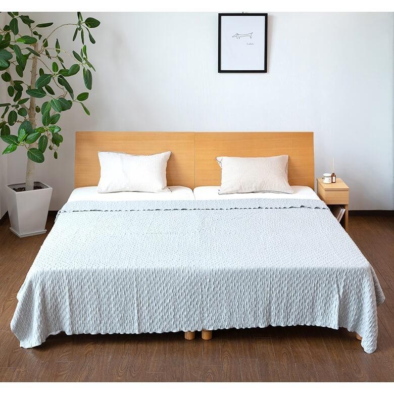 ベッド クイーン 木製 国産ポケットコイルマットレス付 組立設置無料 2段階 高さ調整 カルディナ ナチュラル すのこ ベット |  | 03