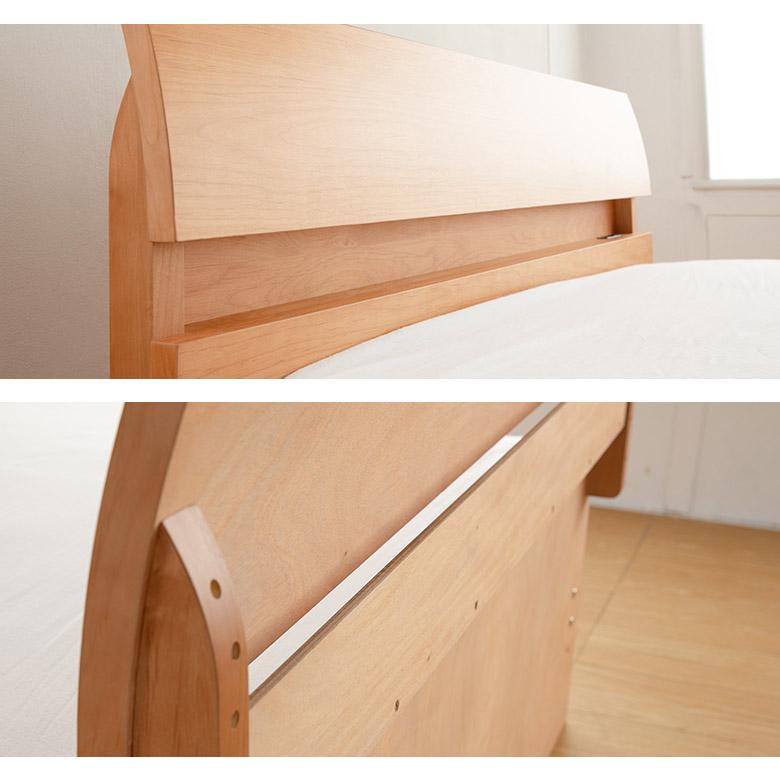 ベッド クイーン 木製 国産ポケットコイルマットレス付 組立設置無料 2段階 高さ調整 2口 コンセント付き 棚付き ドミールII アルダー |  | 06