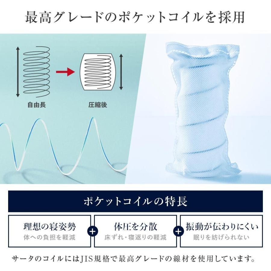 サータ マットレス 正規販売店 クイーン 1枚仕様 サータ 6.8インチ ペディック 68 F1-N Q2 交互配列 ハード仕様 腰部強化 通気性 ポケットコイル Serta | Serta | 04