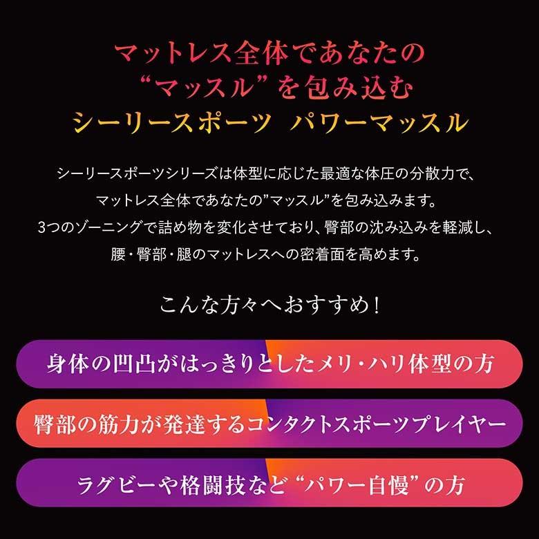 シーリー マットレス 正規販売店 ダブル スポーツモデル パワーマッスル 体圧分散 温度調整 温度調節 ポスチャーテックコイル Sealy ベッドマット | Sealy | 02