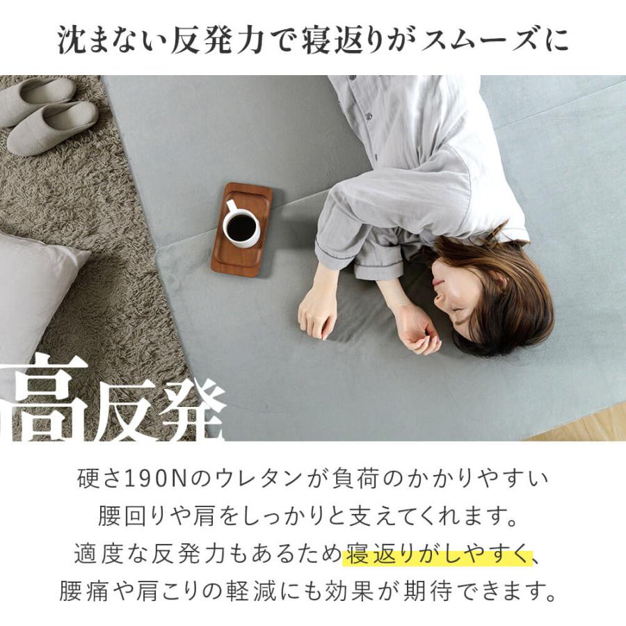 開梱設置なし マットレス 高反発 セミダブル 三つ折り ウレタン 高反発マットレス 折りたたみ マットレス 3つ折り 10cm 厚 硬め 厚み10cm 体圧分散 通気性 | ビーナスベッド | 06