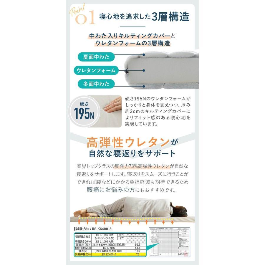 NERUSIA ネルシア 高弾性 ウレタン マットレス キング 2枚仕様 厚み11cm 高反発 寝返り 体圧分散 通気性 防ダニ 抗菌 防臭 敷き布団 | ビーナスベッド | 03