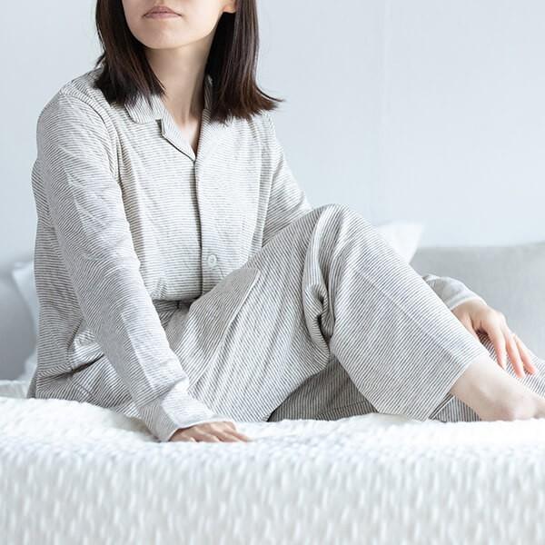 PRISTINE オーガニックコットン ストライプ長袖Tシャツ PRISTINE オーガニックコットン ストライプ長袖Tシャツ