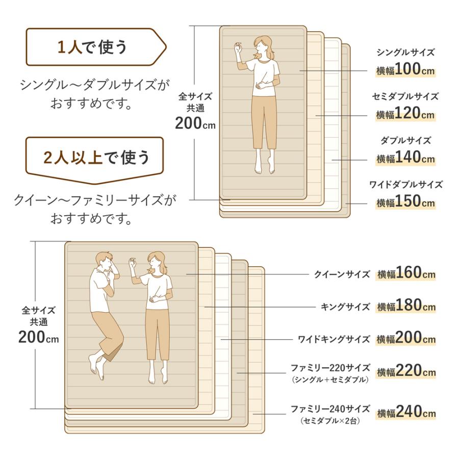 敷きパッド キング あったか マイクロファイバー とろけるタッチの敷パッド レギュラー 180×200cm 厚手 冬用 ベッドパッド | ビーナスベッド | 09